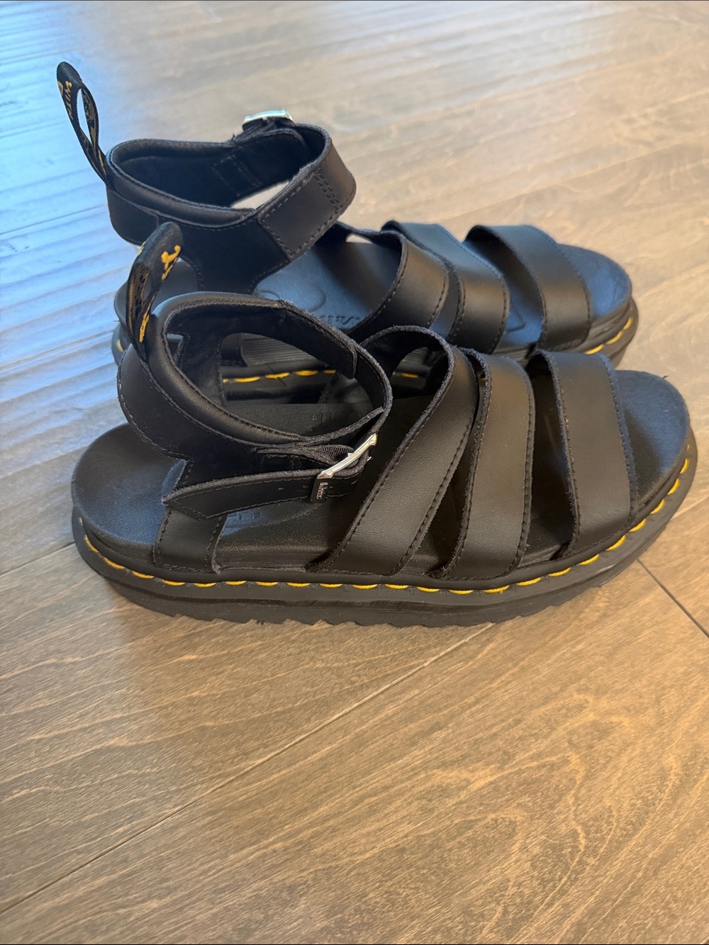 Dr. Martens Women’s Black Leather Strappy Sandals - Picture 3 of 6